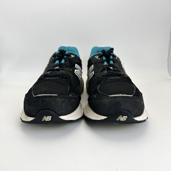 New Balance 990v3 Running Sneakers Mens Sz 14 Black Mesh Teal M990GB3 Suede